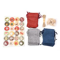 24 tage leinen hängende adventskalender&nbsp;DIY-B015-01