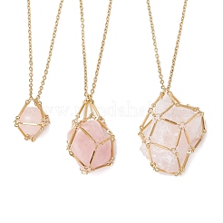 3 Stück 3 Stile 304 Edelstahl Quader Gliederkette Makramee Beutel leer Steinhalter Halskettenherstellung&nbsp;NJEW-JN05199