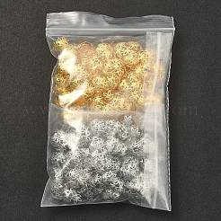 600 capuchon de perles fantaisie en fer plaqué de 2 couleurs.&nbsp;IFIN-YW0003-15