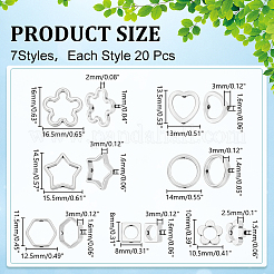 140 stücke 7 stile legierung perle rahmen&nbsp;FIND-WR0012-39