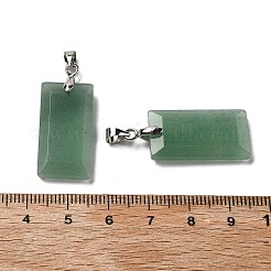 Pendentifs à facettes en aventurine verte naturelle&nbsp;G-U031-04P-03