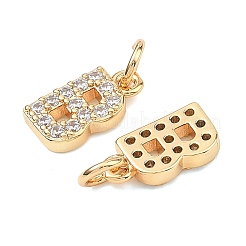 Pendentifs en laiton Shegrace avec micro-pavé de zircone cubique transparente&nbsp;XGRQ29352-394G-B