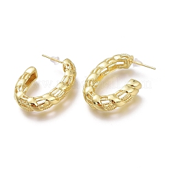 Orecchini a mezzo cerchio in ottone&nbsp;EJEW-H104-12G