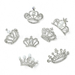 7 spilla a forma di corona con strass di cristallo in 7 stili con perle di plastica&nbsp;JEWB-CJ0003-19