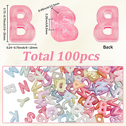 100 Stück transparente Acrylperlen&nbsp;TACR-SC0002-72