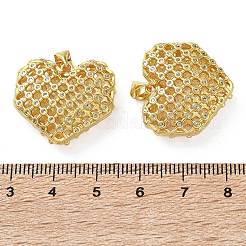Messing micro pave klare zirkonia anhänger&nbsp;KK-D221-19G-07