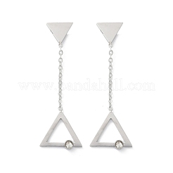Pendientes de acero inoxidable 304 con rhinestone&nbsp;EJEW-Z089-17P