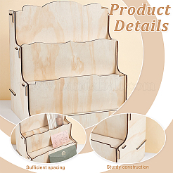 3-fach-Holzdisplayständer zur Postkartenaufbewahrung&nbsp;ODIS-WH0030-116