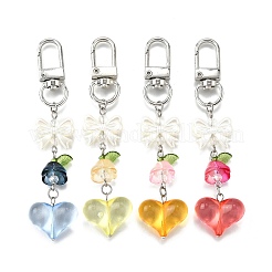 4 ciondolo decorativo in vetro e acrilico&nbsp;X1-HJEW-TA00353