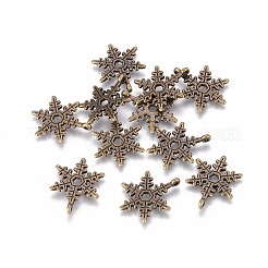 Pendentifs en alliage de style tibétain flocon de neige de Noël&nbsp;MLF0353Y