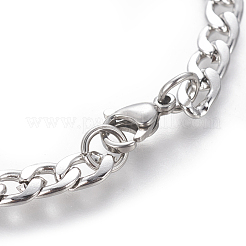 Anlaufgeschützte Panzerkettenarmbänder aus Edelstahl 304&nbsp;BJEW-E369-03P