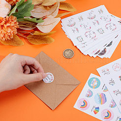 24 Stück runde Papieraufkleber mit Dankesmotiv&nbsp;DIY-GA0007-46