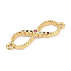 Ciondoli con connettore infinito in ottone micro pavé di zirconi cubici colorati&nbsp;KK-Q028-65G