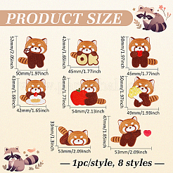 8 Stück 8 Stile Bärenthema Polyester-Kleidungspatches&nbsp;PATC-MA0001-60