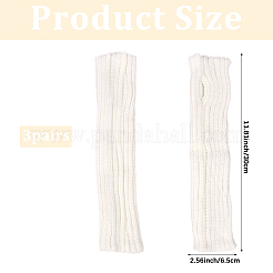 3 Paar fingerlose Strickhandschuhe aus Acrylfasergarn&nbsp;AJEW-DJ0001-59A