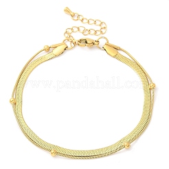 Cadenas de espiga y pulseras de cadena de serpiente de acero inoxidable 304&nbsp;LS-BJEW-U019-04G-05