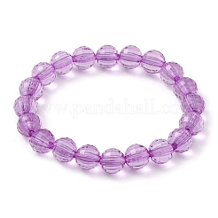 Bracelets ronds à facettes en acrylique transparent&nbsp;BJEW-JB10248-02