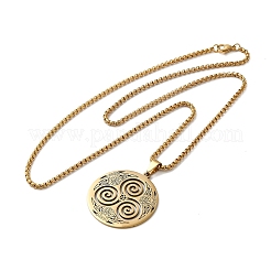 201 collane con ciondolo in acciaio inossidabile&nbsp;NJEW-K253-01G