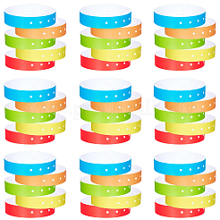 50 pulsera desechable de PVC de 5 colores&nbsp;BJEW-GF0001-42