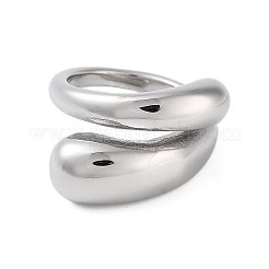 Anlaufgeschützte 304 Edelstahlringe für Damen&nbsp;RJEW-K270-05A-P