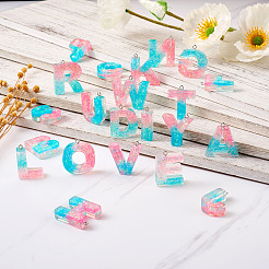 26pcs 26 colgantes de resina epoxi transparente de estilo&nbsp;CRES-TA0001-13