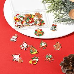 20 pendentifs en alliage émaillé sur le thème de Noël&nbsp;ENAM-FS0002-13