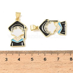 Anhänger aus Messing und Emaille zur Abschlusszeit&nbsp;KK-CBAF2EC-03G-E01