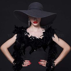 Truthahnfedern Fluff Boa zum Tanzen&nbsp;FIND-WH0126-125A