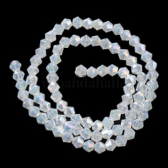 Abalorios de vidrio imitación de jade electroplate hebras&nbsp;EGLA-A039-J4mm-B05