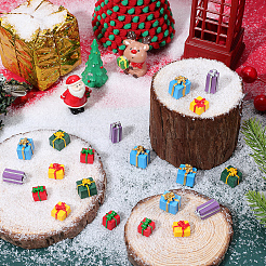 30 Stück 5 Stile Weihnachts-Cabochons aus opakem Harz.&nbsp;CRES-SC0003-23