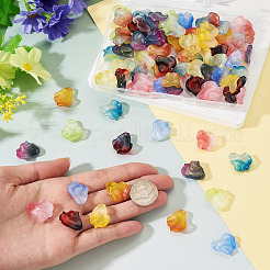 90pcs 9 Farben handgemachte Bunte Malerei-Perlen&nbsp;LAMP-TA0002-40