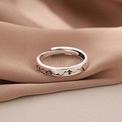 Verstellbare offene Manschettenringe aus Messing für Damen&nbsp;WG0F3D9-01