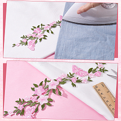 4 Stück Polyester-Viskose-Blumenstickgarn zum Aufbügeln/Aufnähen&nbsp;PATC-HY0001-88A