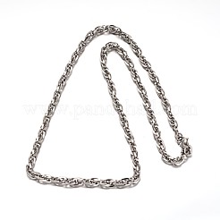 Collane con catena in corda di acciaio inossidabile 304 anti-ossidazione&nbsp;NJEW-L403-04P