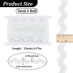 5 Yards gewelltes Fransenband aus Polyester&nbsp;OCOR-GF0005-89D