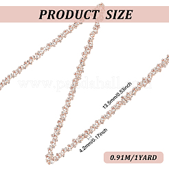Catena per cintura da sposa con strass hotfix in cristallo da 1 metro&nbsp;DIY-FG0004-44B