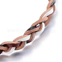Bracelets réglables en cuir tressés&nbsp;BJEW-P099-21D