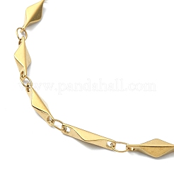 Bracelets à maillons losanges en acier inoxydable 304 avec placage ionique (IP) pour femmes&nbsp;BJEW-D023-02G