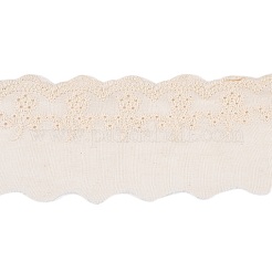 Garniture en dentelle de fleurs creuses brodées en coton&nbsp;OCOR-WH0003-047A
