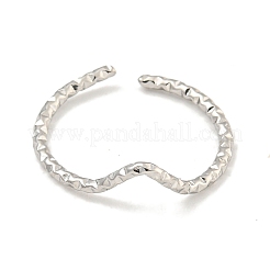 Anello polsino aperto a forma di V in acciaio inossidabile 304 anti-ossidazione per donna&nbsp;RJEW-A043-30P