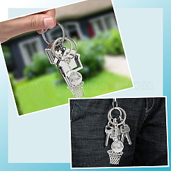 2 porte-clés pendentif en alliage de basket-ball&nbsp;KEYC-SC0001-95P