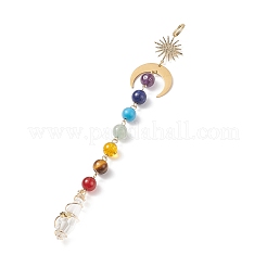 7 Chakra-Edelstein-Perlen-Anhänger-Dekorationen&nbsp;HJEW-JM00797