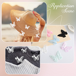 40 Stück 8 Farben Polyester Schmetterling&nbsp;DIY-SP0006-27