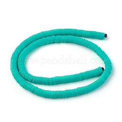 Perle piatte tonde polimero a mano di argilla&nbsp;CLAY-R067-6.0mm-34