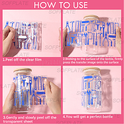 8 stücke 8 arten pvc kunststoff wasserdichte dekorative aufkleber etiketten&nbsp;DIY-SP0004-93F