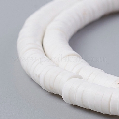 Flache runde handgemachte Polymer Clay Perle Spacer&nbsp;CLAY-R067-3.0mm-17