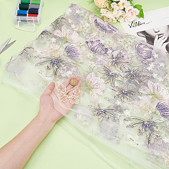 3d fleur organgza polyester broderie ornement accessoires&nbsp;DIY-WH0632-47A