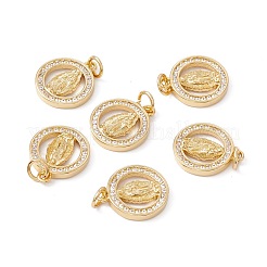 Porte micro ouvrent pendentifs zircone cubique en laiton de placage&nbsp;ZIRC-C040-44G-02