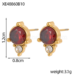 Ohrstecker aus 304 Edelstahl mit Zirkonia&nbsp;STAS-OY009-15G