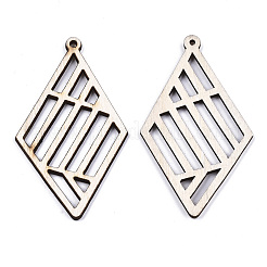Grands pendentifs en bois naturel non teint&nbsp;WOOD-N007-004
